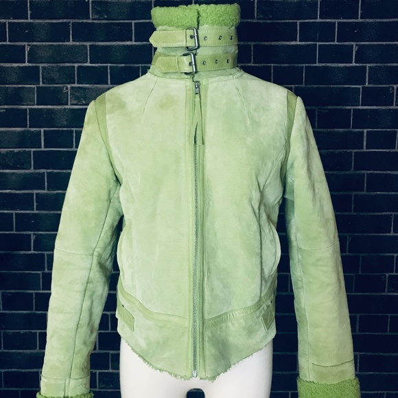 WILSONS LEATHER LIME GREEN LEATHER JACKET - Picture 5 of 16
